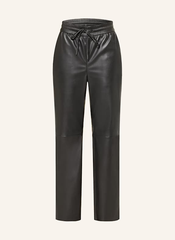 Juvia ROSA 7/8 trousers in leather look BLACK