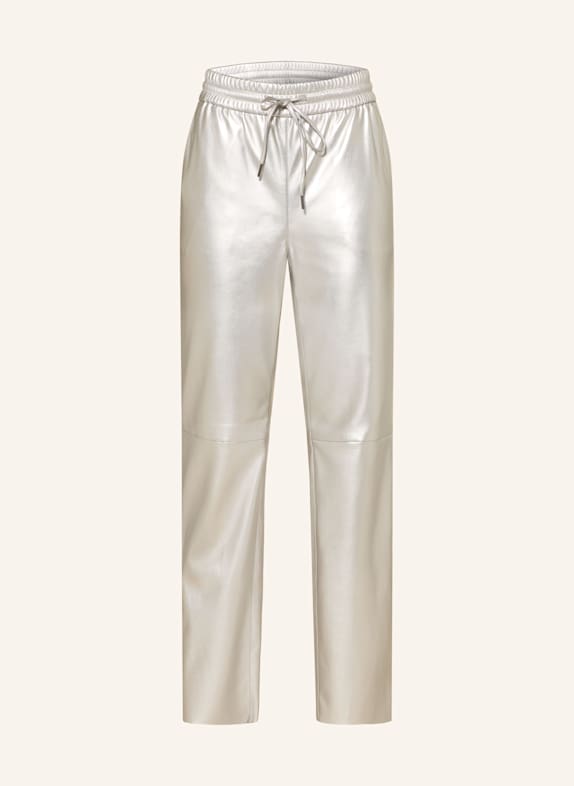 Juvia ROSA 7/8 trousers in leather look SILVER