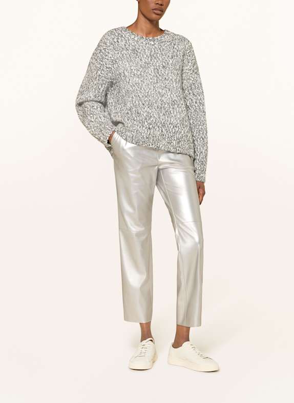 Juvia 7/8-broek ROSA in lederlook ZILVER