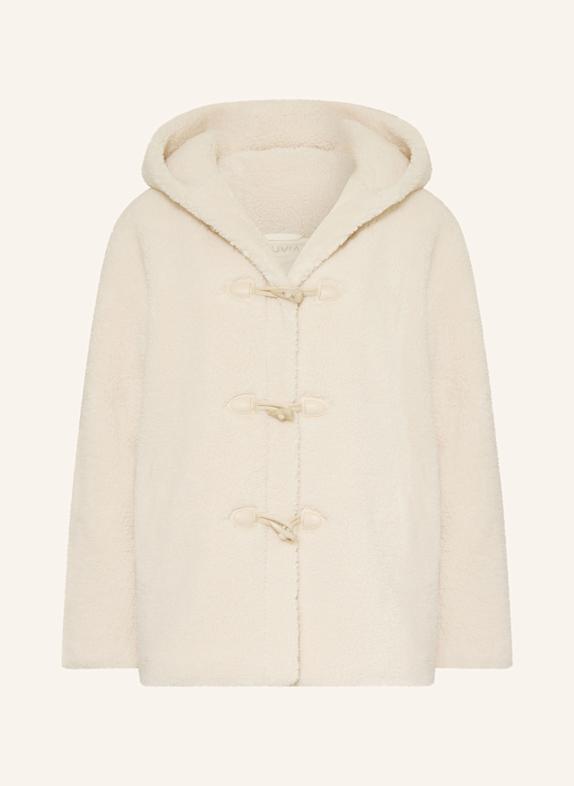 Juvia THELMA duffle coat made from teddy fur CREAM