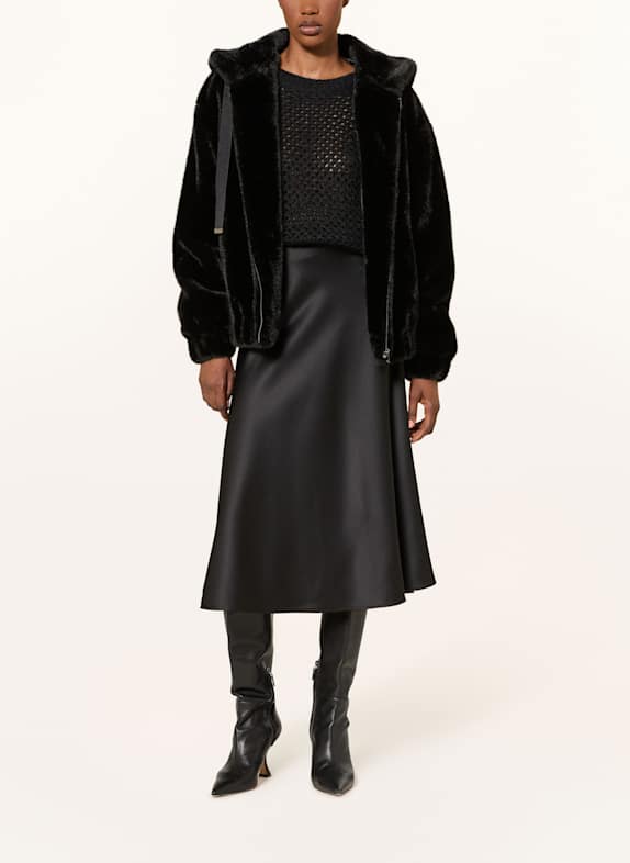 Juvia NAJA faux fur jacket BLACK