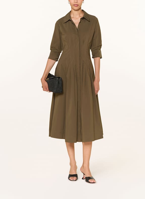 SIMKHAI Shirt dress JAZZ with 3/4 sleeves OLIVE
