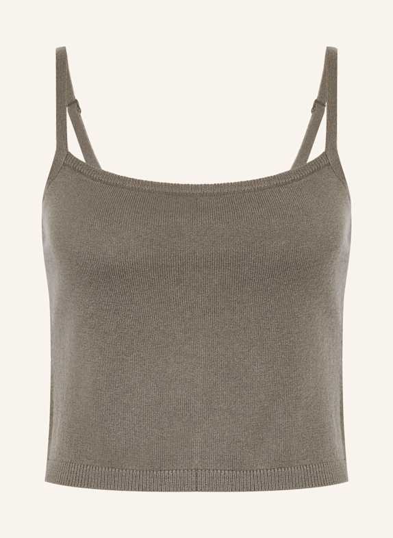 SIMKHAI Cropped knit top VANCE made of cashmere OLIVE