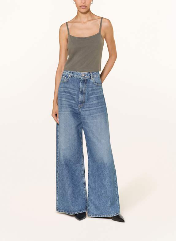SIMKHAI Cropped knit top VANCE made of cashmere OLIVE