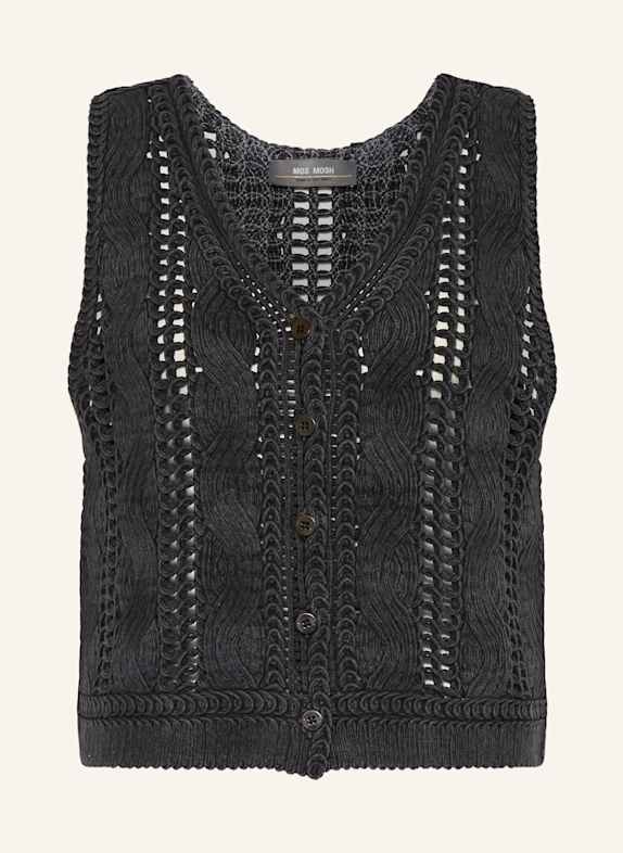 MOS MOSH Strickweste MMALBANJU DUNKELGRAU
