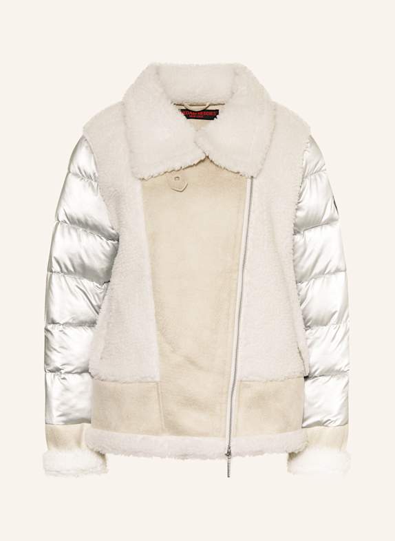 FRIEDA & FREDDIES Daunenjacke FIONA im Materialmix ECRU / BEIGE / SILBER