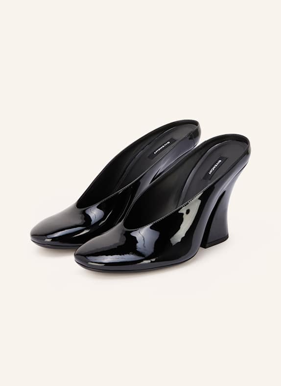 GIVENCHY Lack-Mules SCHWARZ
