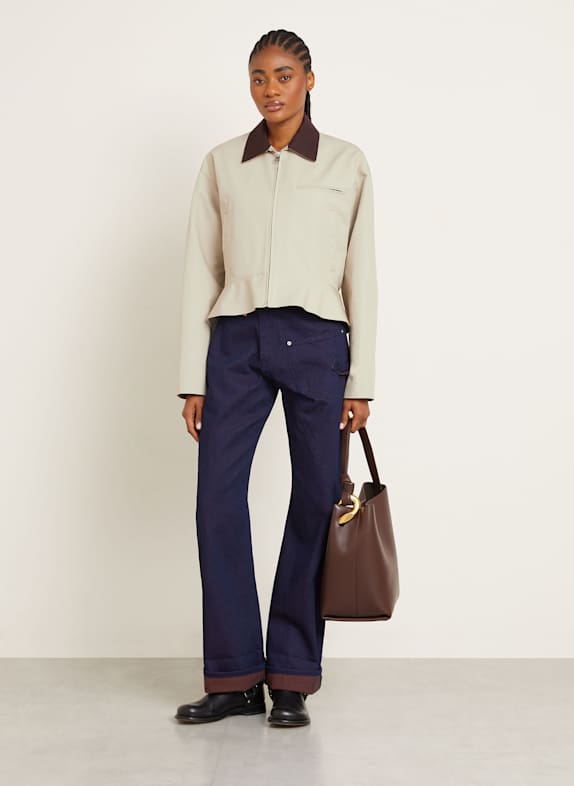 JW ANDERSON jasje met revers LICHTBRUIN / MARRON FONCÉ