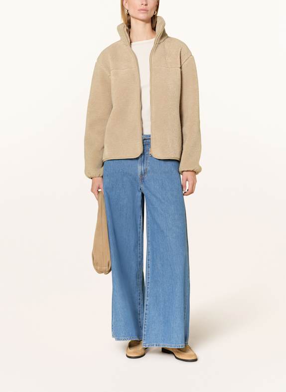 TOMMY HILFIGER Fleecová bunda BÉŽOVÁ