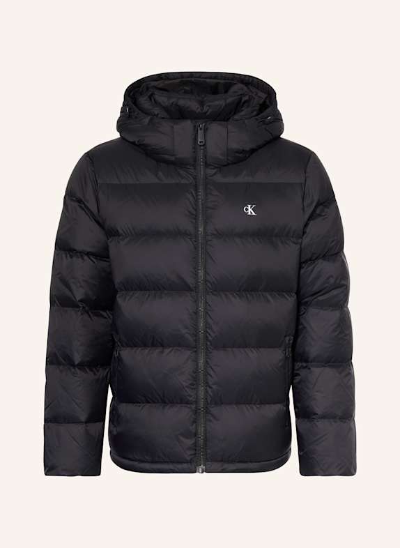 Calvin Klein Jeans Daunenjacke mit abnehmbarer Kapuze SCHWARZ