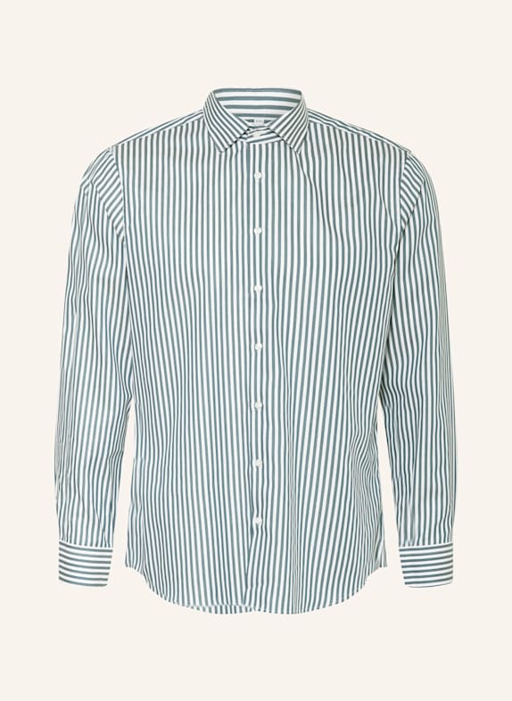 seidensticker Hemd Shaped Fit PETROL / WEISS
