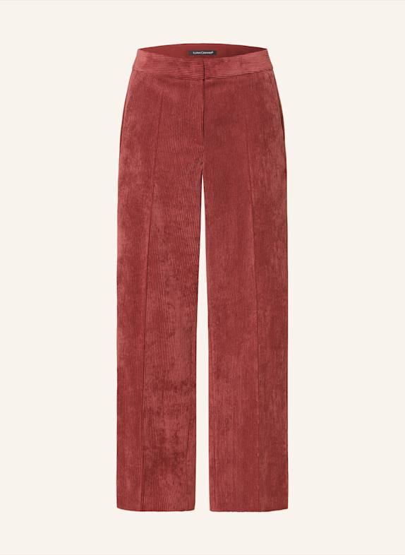 LUISA CERANO 7/8 trousers in corduroy DARK RED
