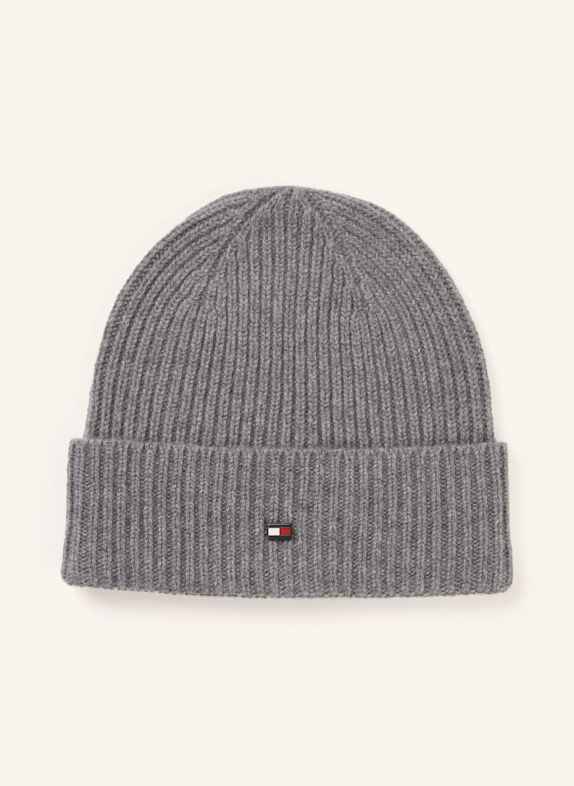 TOMMY HILFIGER Cashmere-Mütze GRAU
