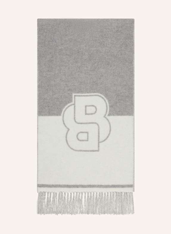 BOSS VIANNA scarf GRAY/ CREAM
