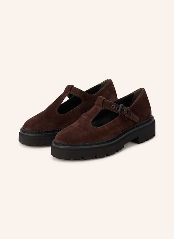 KENNEL & SCHMENGER Loafersy Mary Jane JACY CIEMNOBRĄZOWY