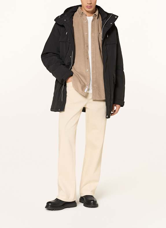 TOMMY JEANS parka ZWART