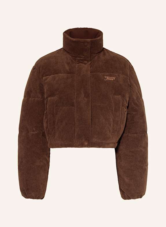 TOMMY JEANS Steppjacke aus Cord DUNKELBRAUN