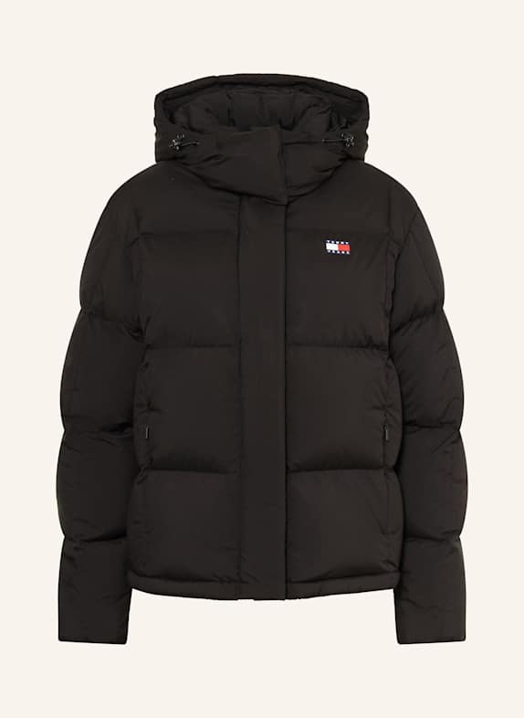 TOMMY JEANS Daunenjacke ALASKA mit abnehmbarer Kapuze SCHWARZ