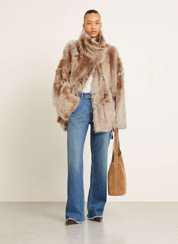 UTZON Cabanjacke JENS ECRU / BRAUN