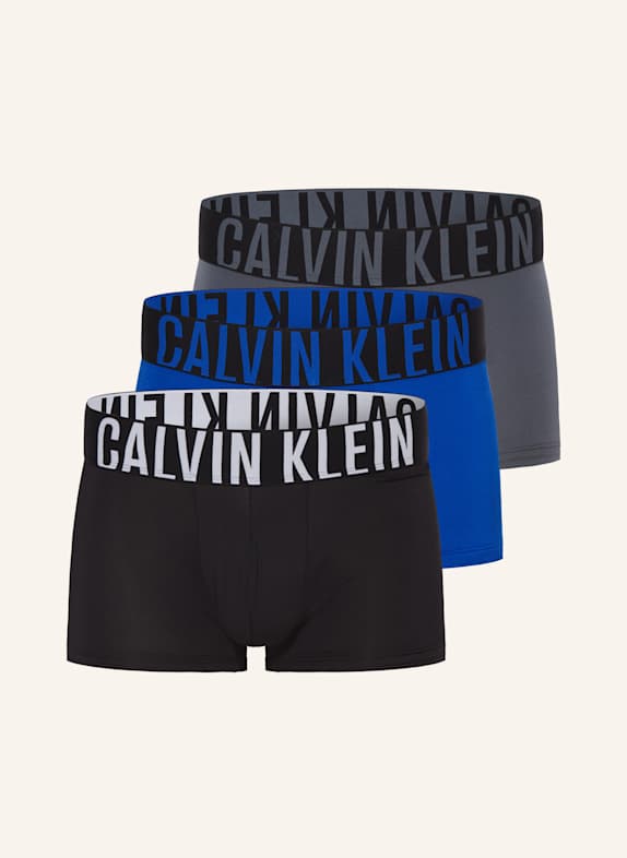 Calvin Klein 3er-Pack Boxershorts INTENSE POWER MICRO Low Rise SCHWARZ/ BLAU/ DUNKELGRAU
