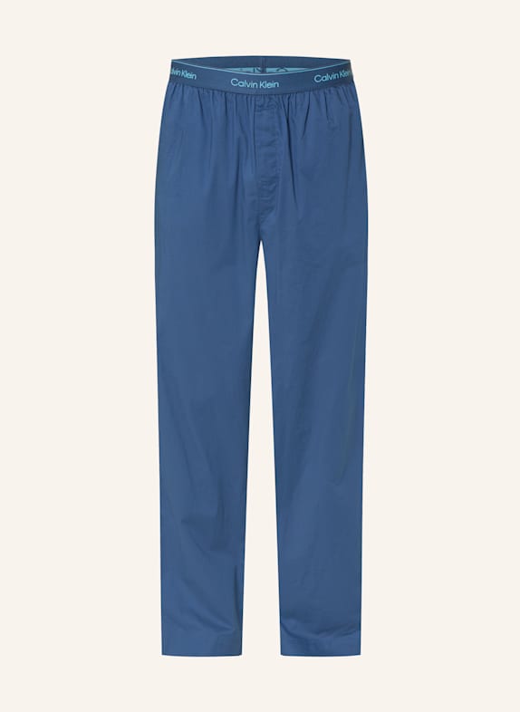 Calvin Klein Schlafhose COTTON POPLIN BLAU
