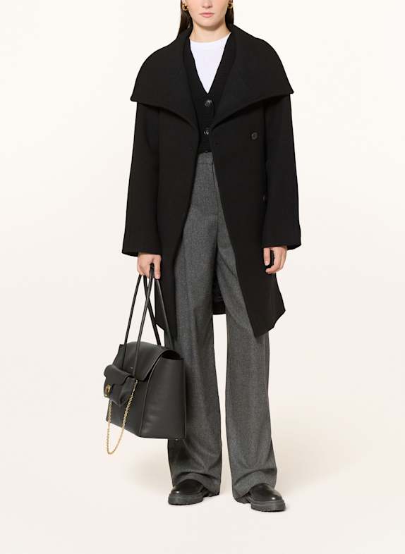 Calvin Klein Wollmantel SCHWARZ