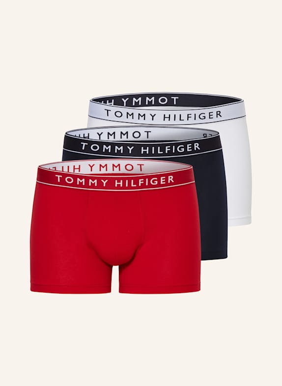 TOMMY HILFIGER 3er-Pack Boxershorts ROT/ DUNKELBLAU/ WEISS