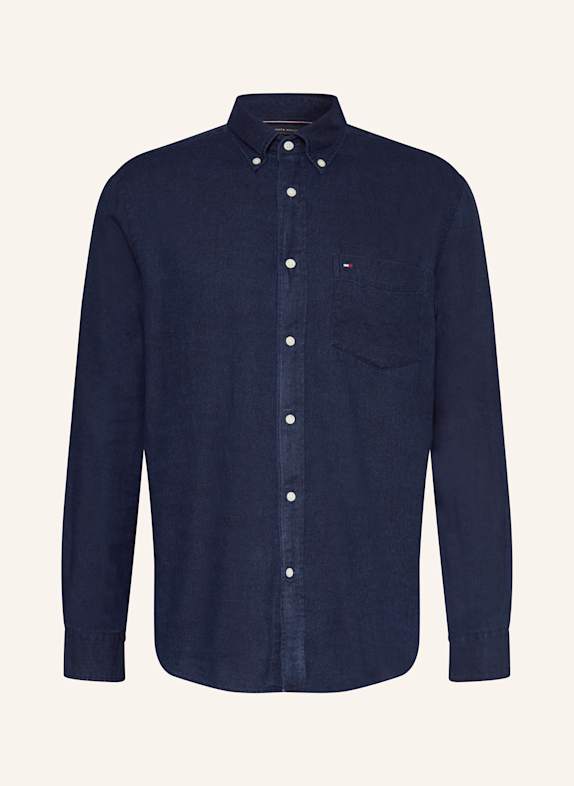 TOMMY HILFIGER Flanellhemd Regular Fit DUNKELBLAU
