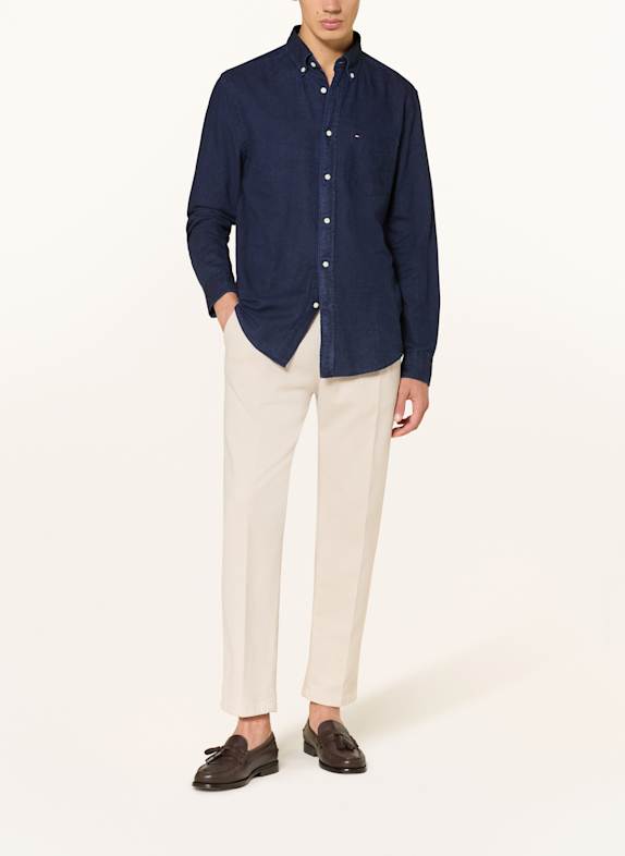 TOMMY HILFIGER Flanellhemd Regular Fit DUNKELBLAU
