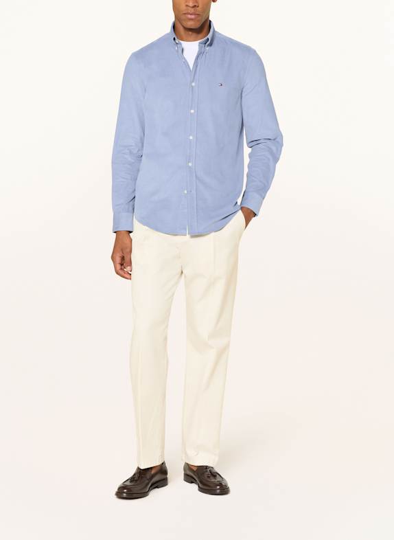 TOMMY HILFIGER Cordhemd Regular Fit LICHTBLAUW