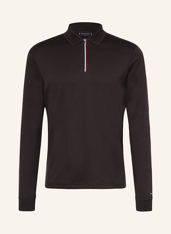 TOMMY HILFIGER Jersey-Poloshirt Regular Fit SCHWARZ
