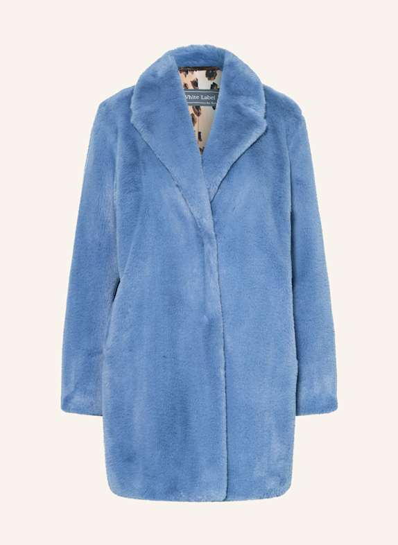 White Label Faux fur coat BLUE