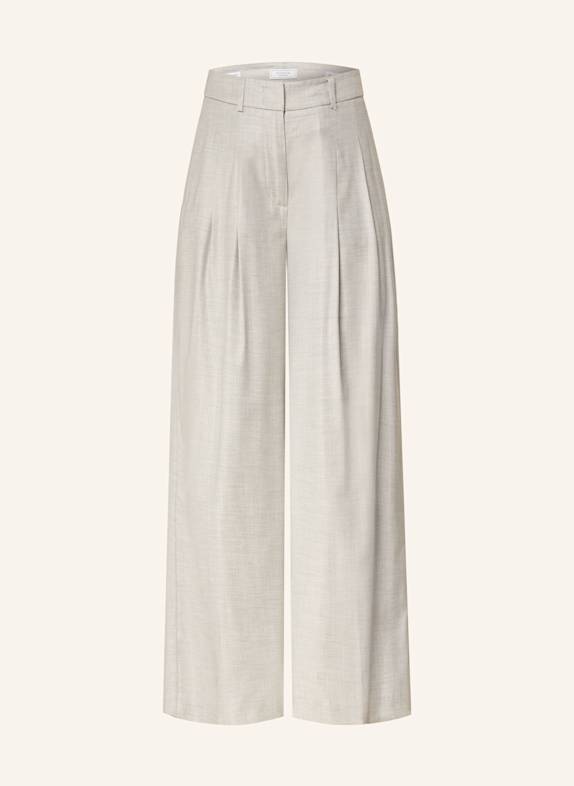PESERICO Wide leg trousers LIGHT GRAY