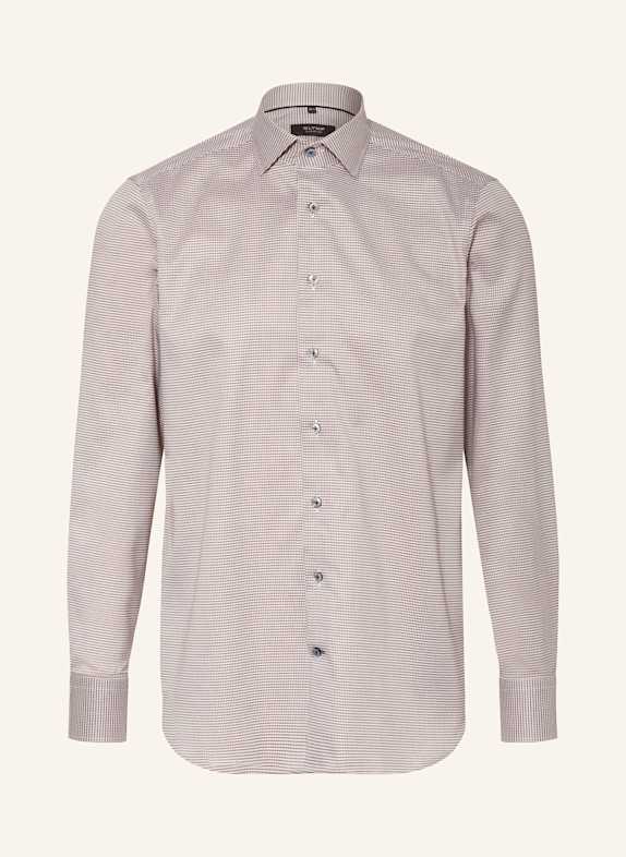 OLYMP SIGNATURE Chemise Signature coupe ajustée MARRON/ BLANC