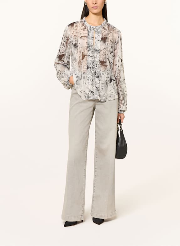 MARC CAIN Blusenshirt mit Rüschen 182 smoke