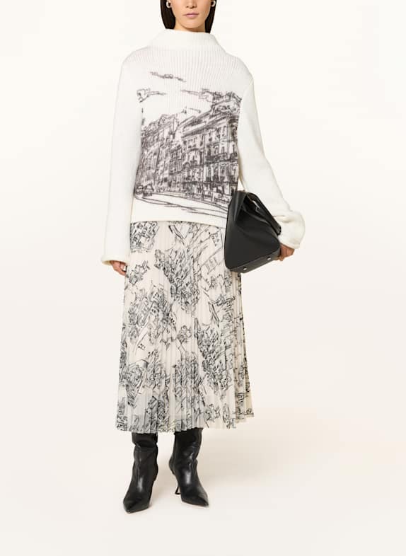 MARC CAIN Plisseerock 182 smoke