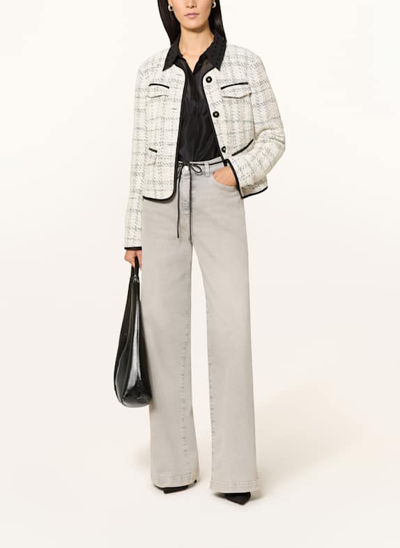 MARC CAIN Wide Leg Jeans WARRI mit Schmucksteinen 820 GREY