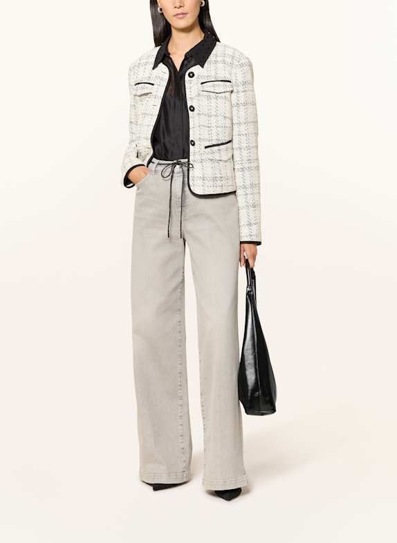 MARC CAIN Tweed-Jacke mit Glitzergarn 182 smoke