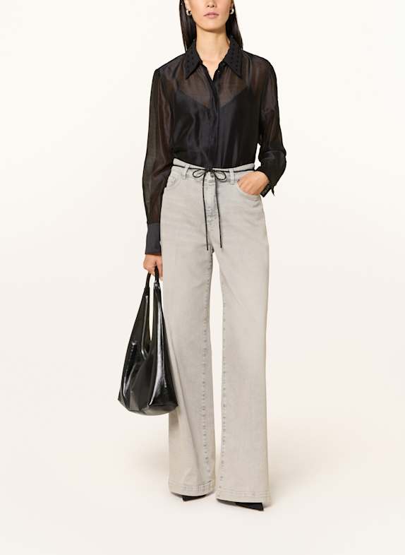 MARC CAIN Hemdbluse mit Schmucksteinen 900 BLACK