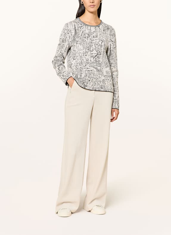 MARC CAIN Pullover mit Glitzergarn 182 smoke