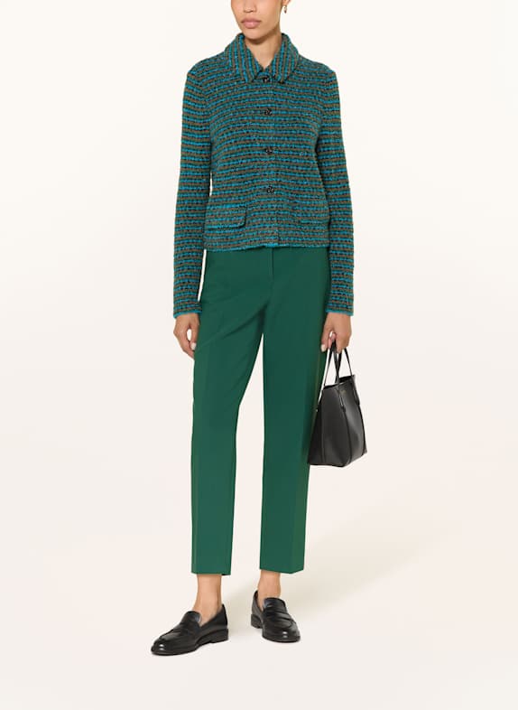 MARC CAIN Strickjacke mit Glitzergarn 556 dark jade green