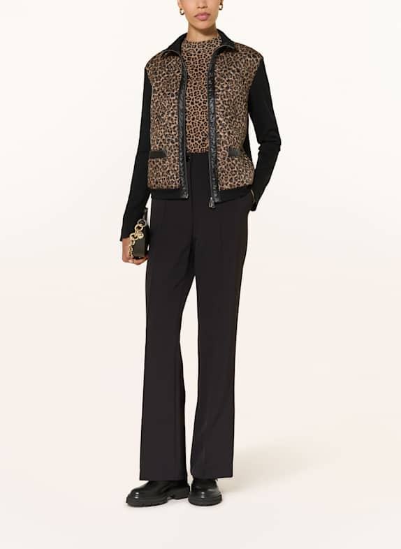 MARC CAIN Strickjacke im Materialmix 900 BLACK