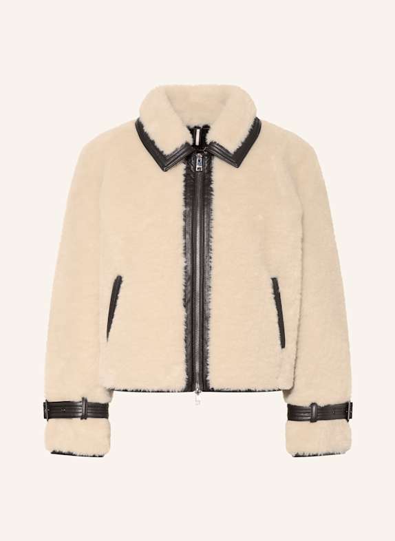 MARC CAIN Kunstfell-Jacke 112 bright ecru