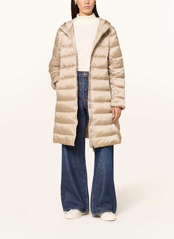 MARC CAIN Quilted coat 646 warm stone