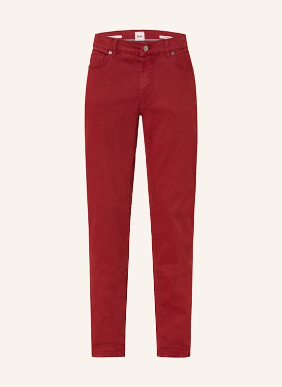 BRAX Spodnie CADIZ straight fit CIEMNOCZERWONY