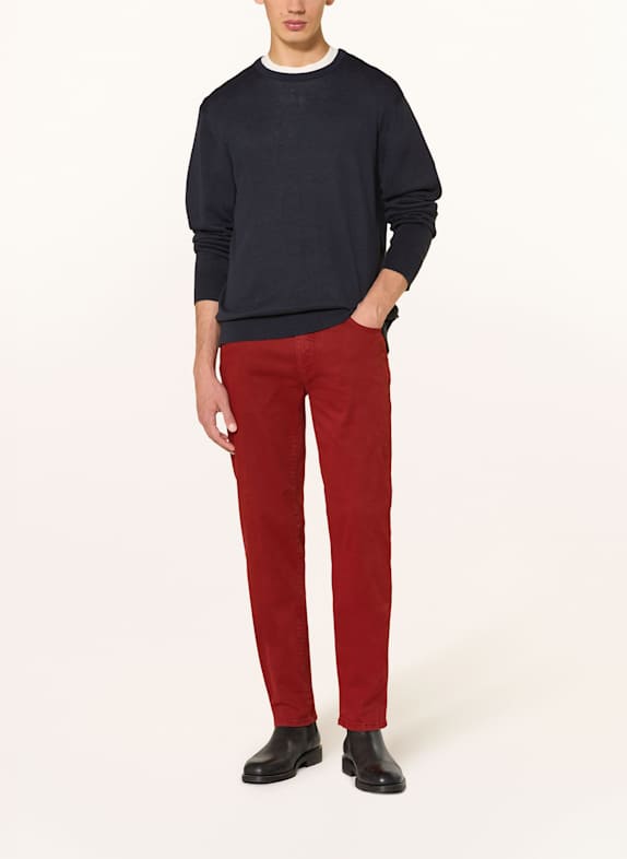 BRAX Byxor CADIZ Straight Fit MÖRKRÖD