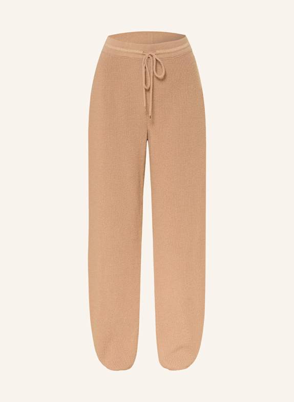 MARC CAIN RHODOS knit pants with cashmere 623 light brown