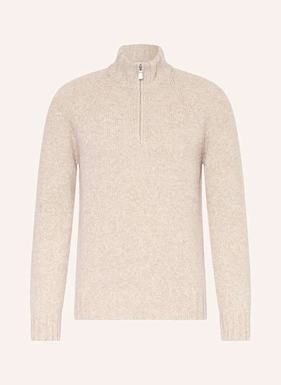GRAN SASSO Half-zip sweater BEIGE