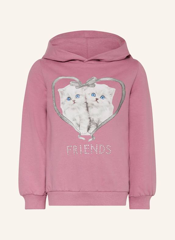 s.Oliver RED Mikina s kapucí s ozdobnými kamínky STARORŮŽOVÁ