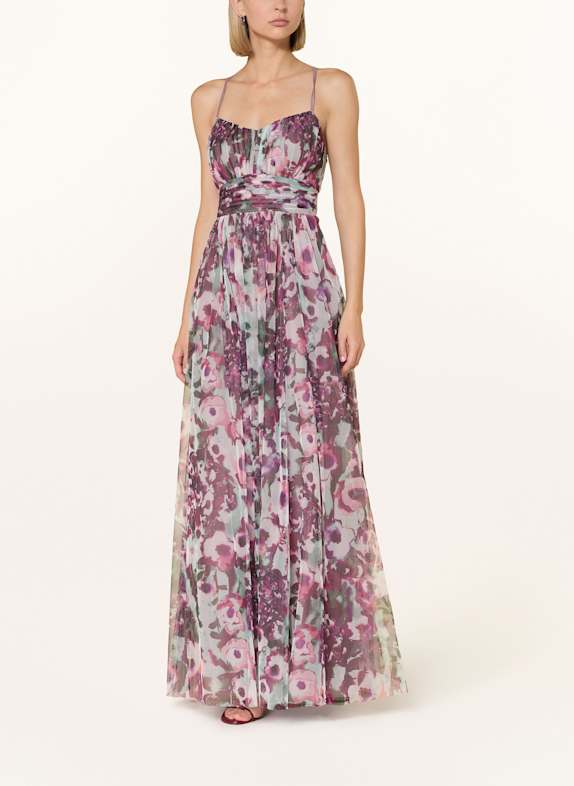VM Vera Mont Abendkleid HELLGRÜN/ DUNKELLILA/ ROSA